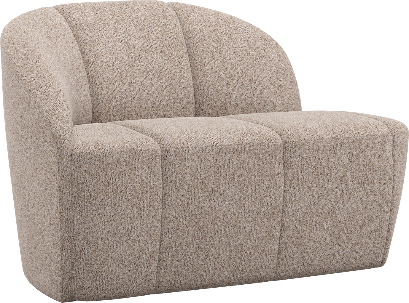 Personers Sofa Bænk Woood Mojo Mørk Sand Chenille B112 D77 H73 Venstrevendt