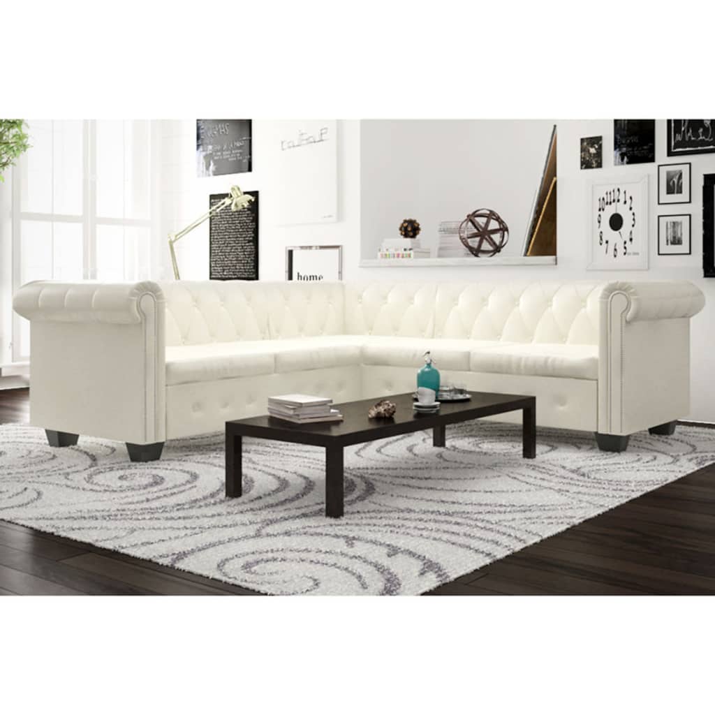 Personers Sofa Chesterfield Look Kunstlæder