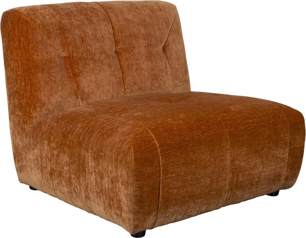 Personers Sofa Dutchbone Giada Rødbrun Polyester Kompakt Med Høj Komfort