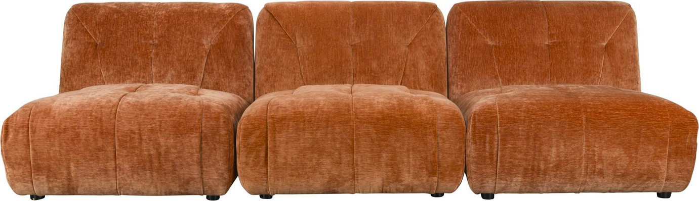Personers Sofa Dutchbone Giada Rødbrun Polyester Polstret