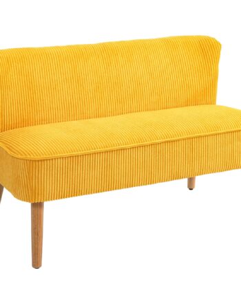Personers Sofa Elegant Skandinavisk Design Massivt Træstel Til 150 117 Gul