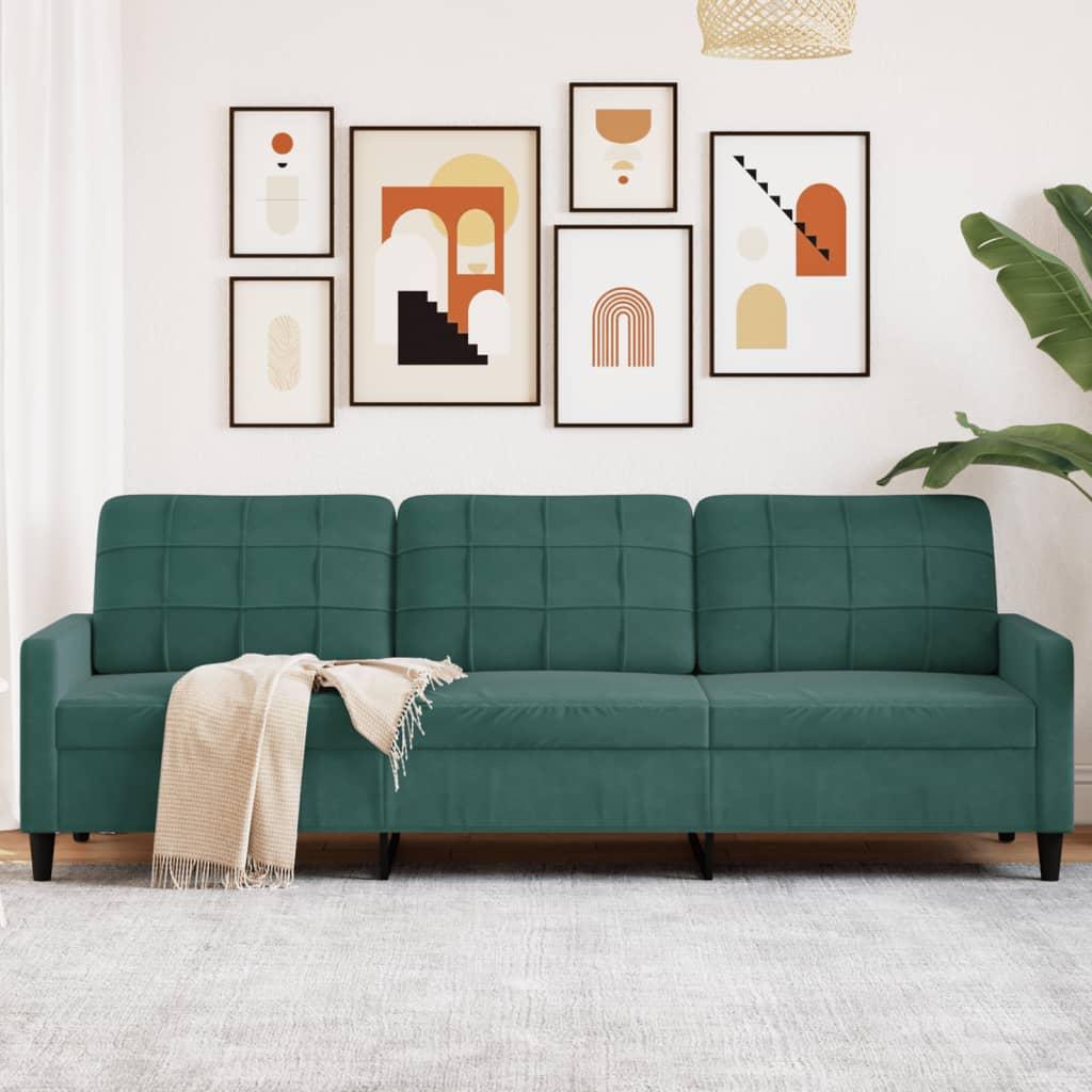 Personers Sofa Fløjl 226 Mørkegrøn