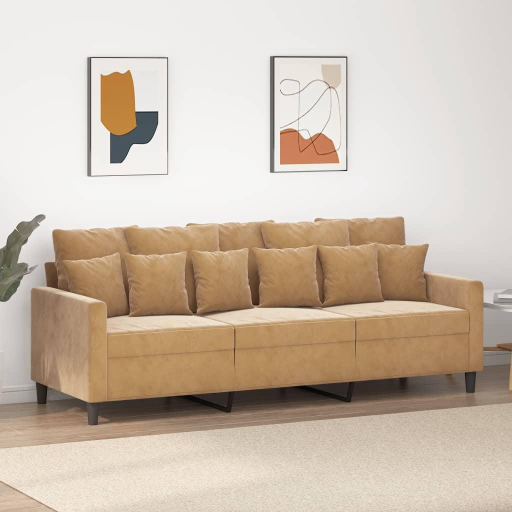 Personers Sofa Fløjl Brun 198