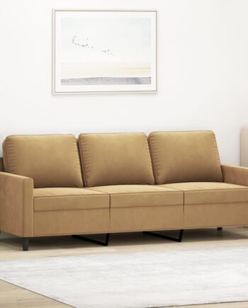 Personers Sofa Fløjl Brun Sædebredde 180