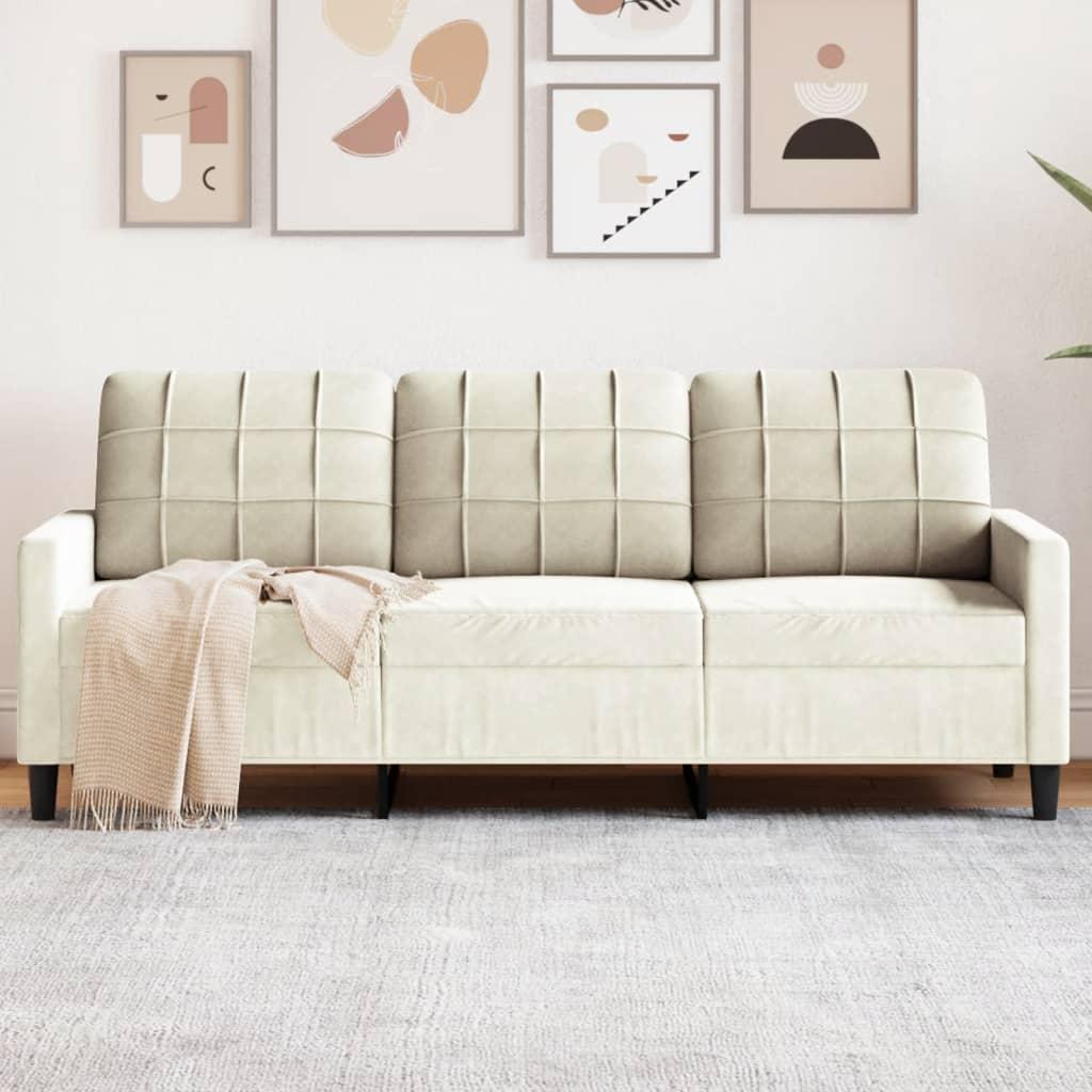 Personers Sofa Fløjl Cremefarvet 197