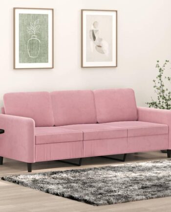 Personers Sofa Fløjl Lyserød 198