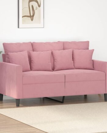 Personers Sofa Fløjl Lyserød Sædebredde 120