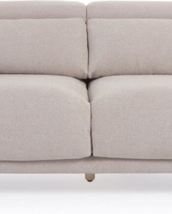 Personers Sofa Kave Home Singa Beige Nordisk Moderne Design Polstret Stof Aftagelige Puder Justerbare Nakkestøtter