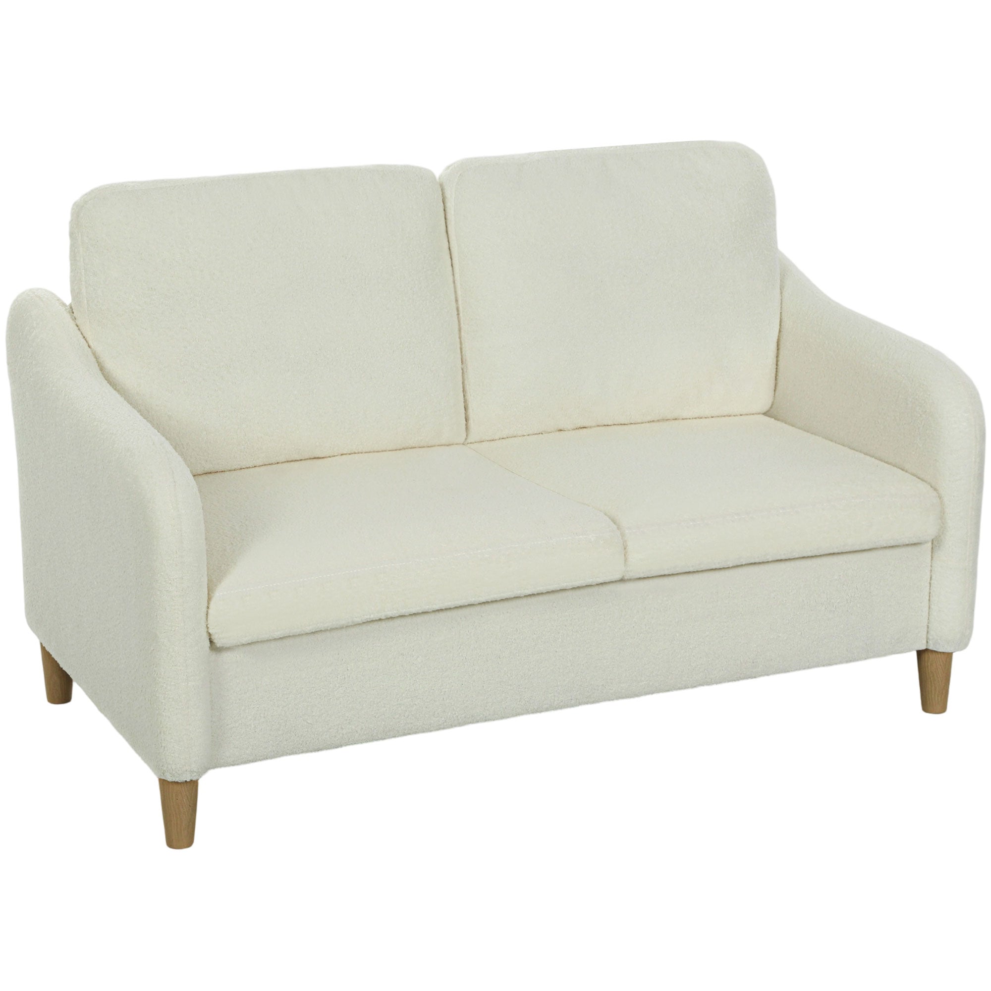 Personers Sofa Lille Sofa Med Sherpa Fleece Look 137 Til Stuen Cremehvid