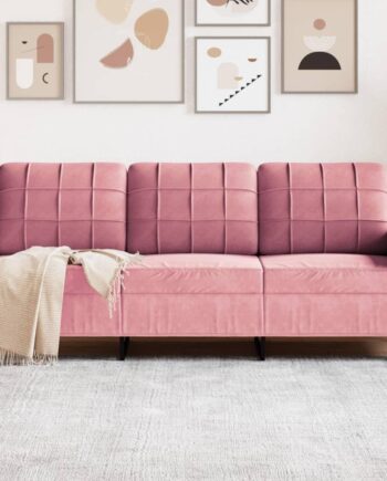 Personers Sofa Lyserød Fløjl 180