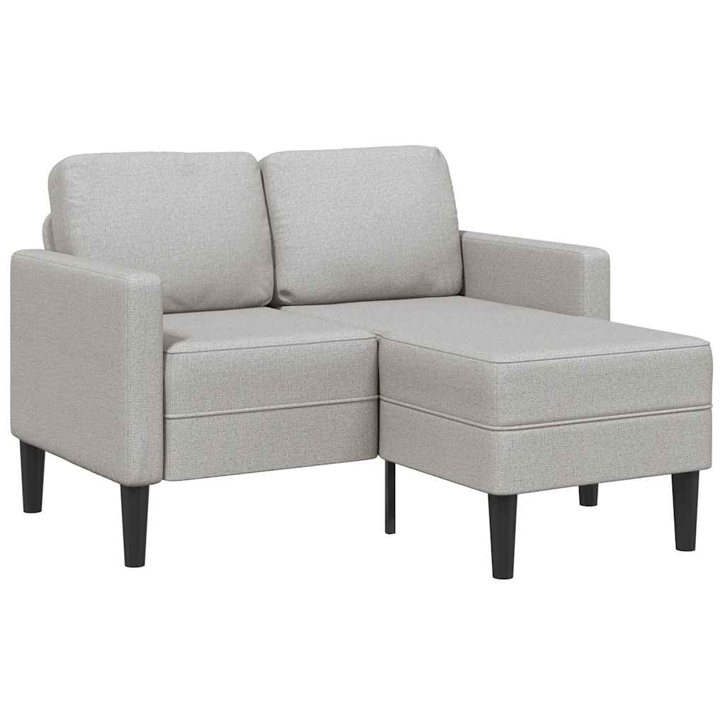 Personers Sofa Med Chaiselong Formet 125 Stof Skygrå