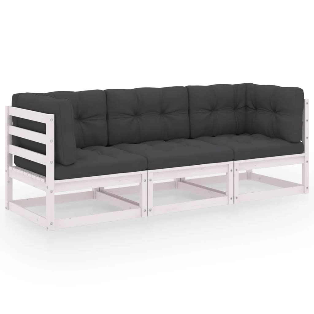 Personers Sofa Med Hynder Massivt Fyrretræ