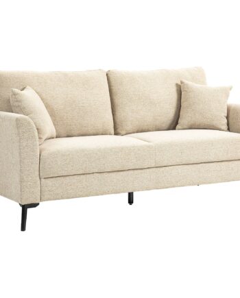 Personers Sofa Med Linnedlook Tyk Polstring Til 360 179 Beige