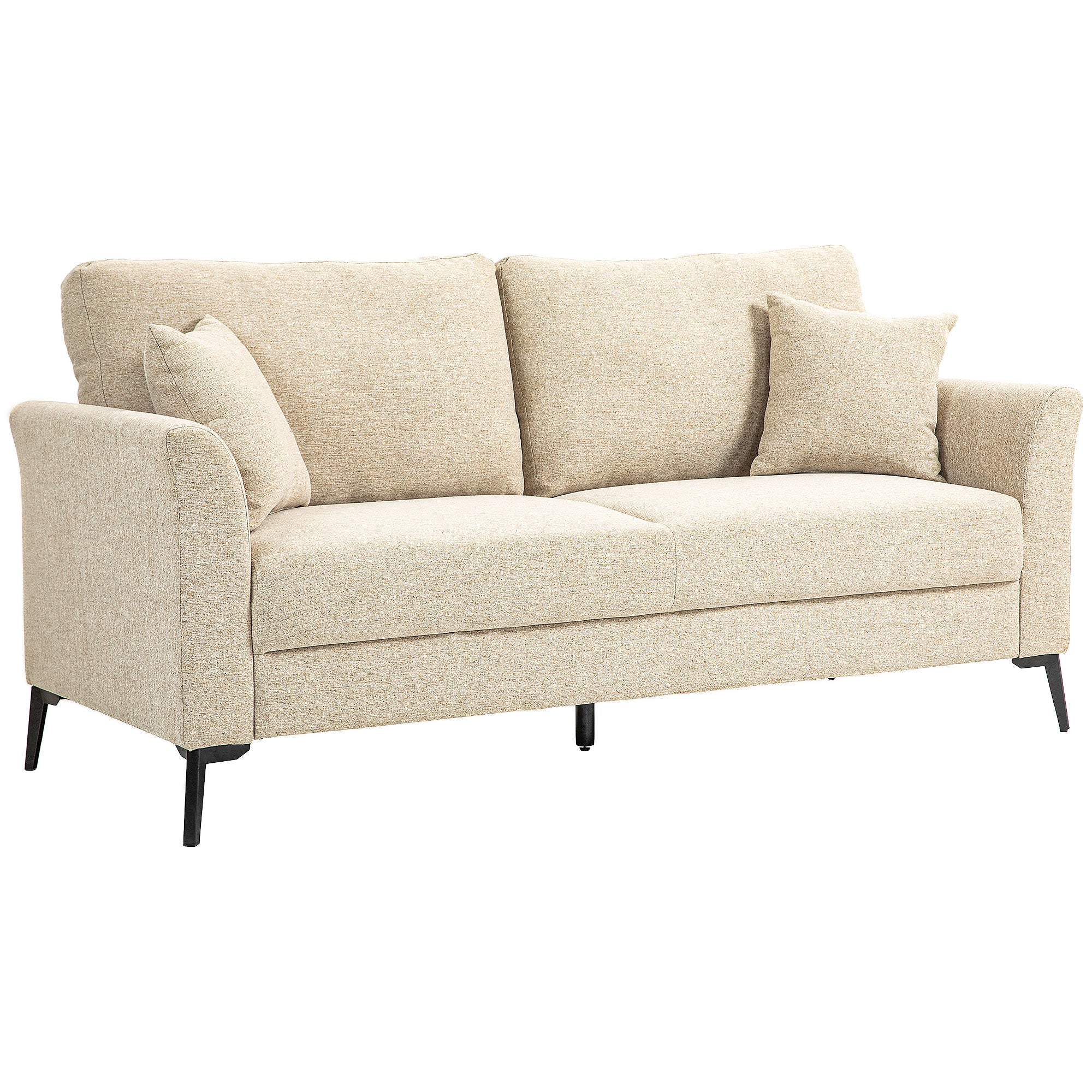 Personers Sofa Med Linnedlook Tyk Polstring Til 360 179 Beige