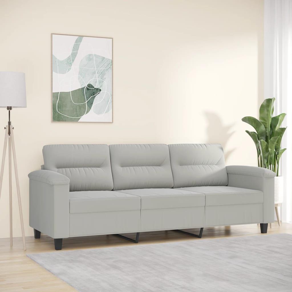 Personers Sofa Mikrofiber 180 Lysegrå