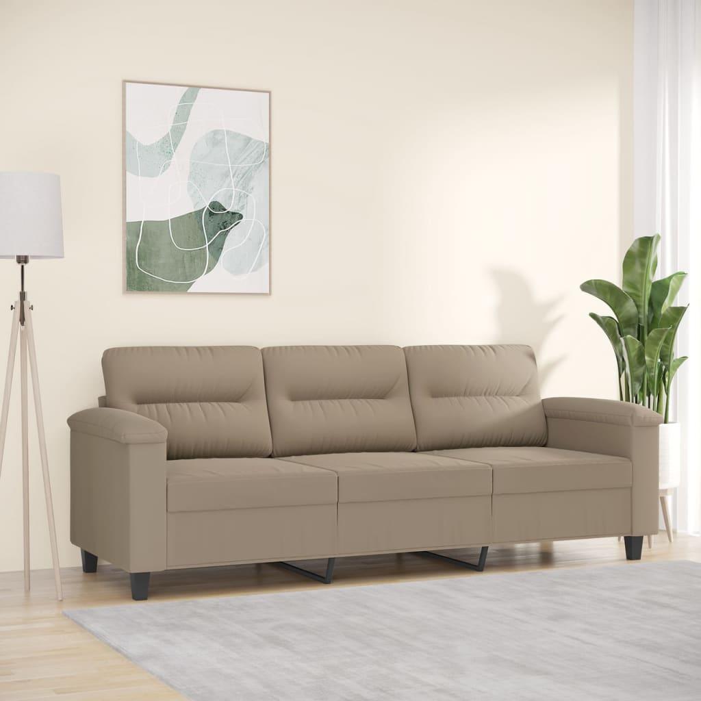 Personers Sofa Mikrofiberstof Gråbrun Sædebredde 180