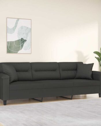 Personers Sofa Puder Hynder 210 Mikrofiberstof Mørkegrå