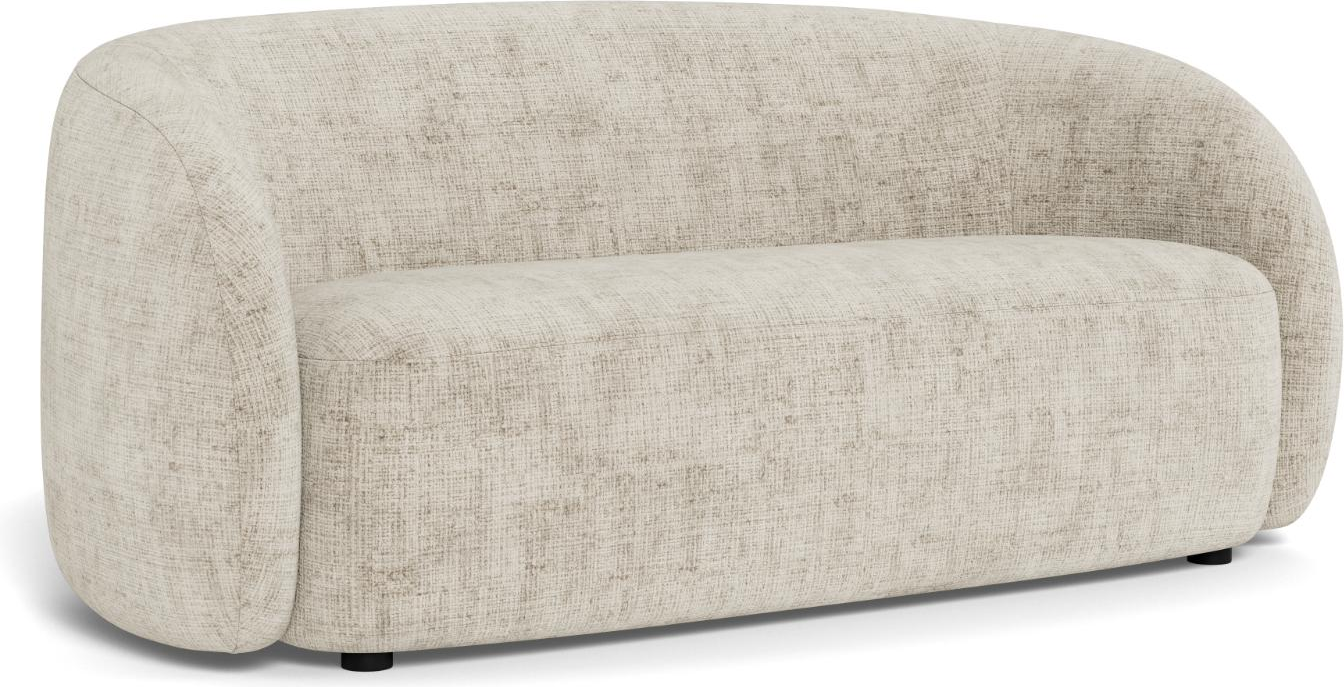 Personers Sofa Signature Livo Beige Juto Stof Med Sort Stel Lav Profil Kompakt 142x58x60