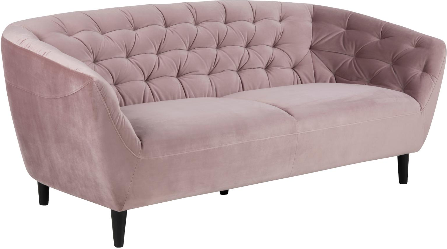 Personers Sofa Signature Vella Vic Stof Støvet Rosa Sorte Gummitræsben B152