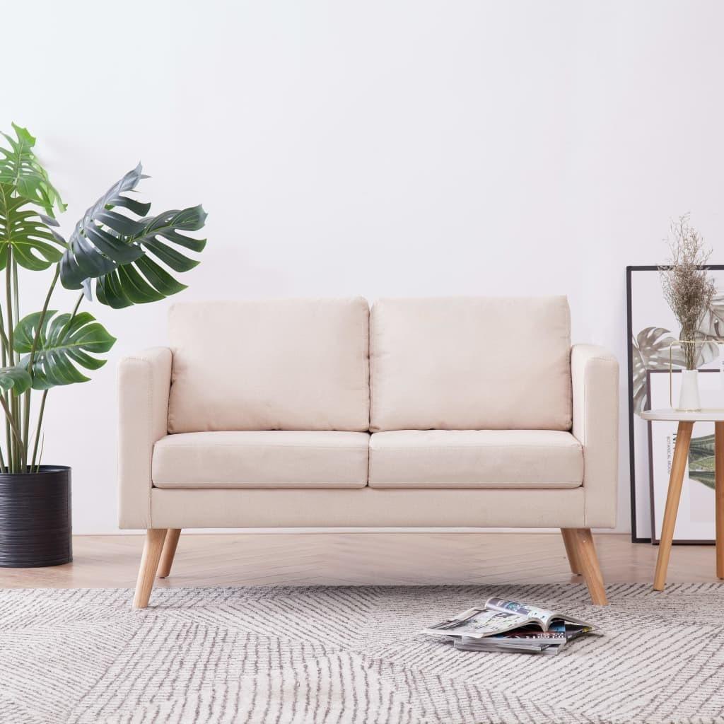 Personers Sofa Stof Cremefarvet