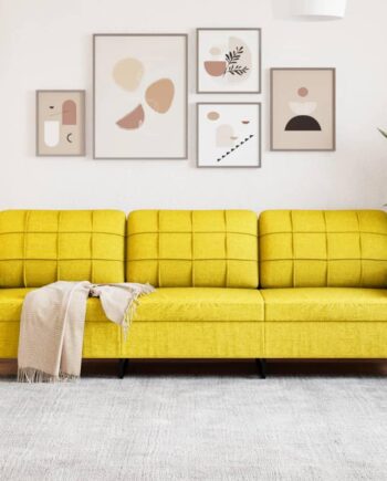 Personers Sofa Stof Lysegul 210 Sædebredde