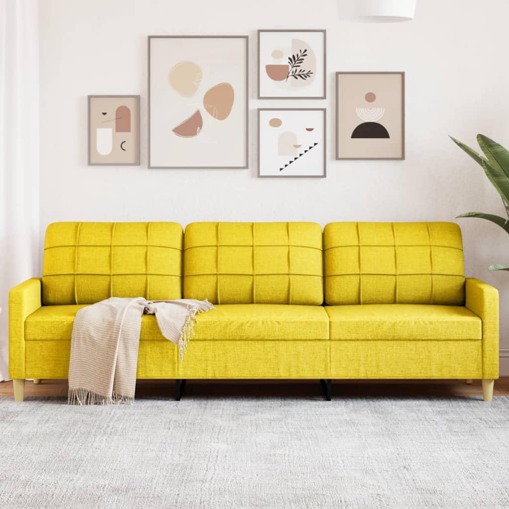 Personers Sofa Stof Lysegul 210 Sædebredde