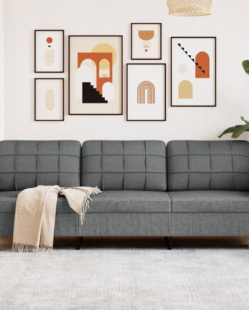 Personers Sofa Stof Mørkegrå 210 Sædebredde
