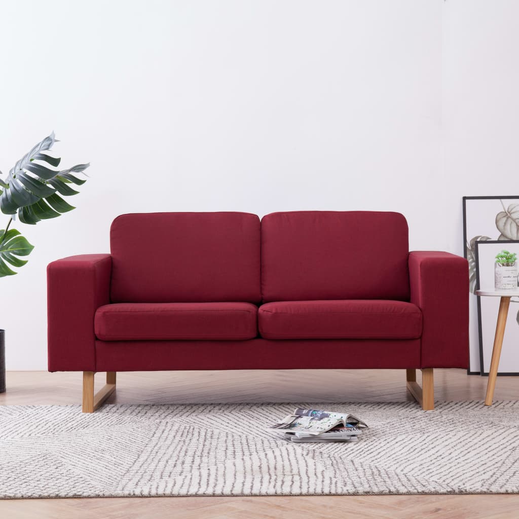 Personers Sofa Stof Rødvinsfarvet