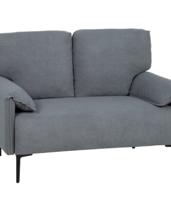Personers Sofa Tykke Hynder Fløjlsbetræk Polstret Sofa Sort