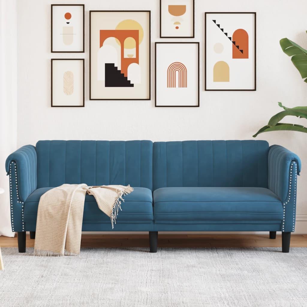 Personers Sofa Velour Blå