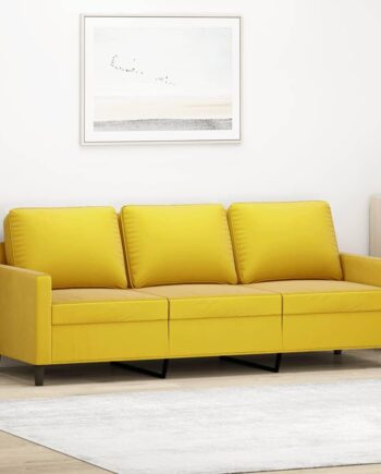 Personers Sofa Velour Gul 180 Sædebredde