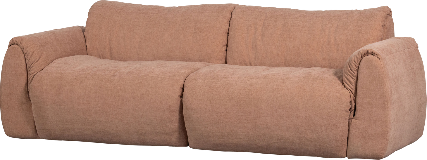 Personers Sofa Woood Baggy Lyserød Vævet Chenille 100 Genanvendt Polyester B228