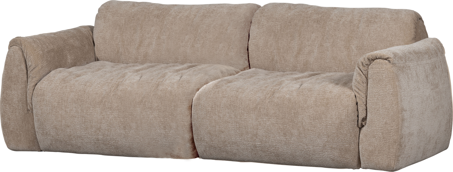 Personers Sofa Woood Baggy Sand Drew Chenille Stof Dunpolstret Komfort Slidstærkt Polyester B228