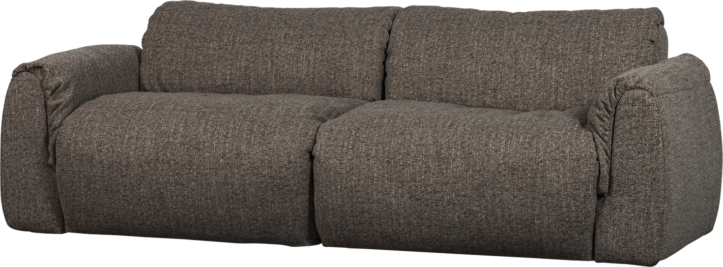 Personers Sofa Woood Baggy Varm Grå Melange Groft Vævet Polyester Blød Men Fast Komfort Dun Silikonefyld B228 Teflon Behandlet