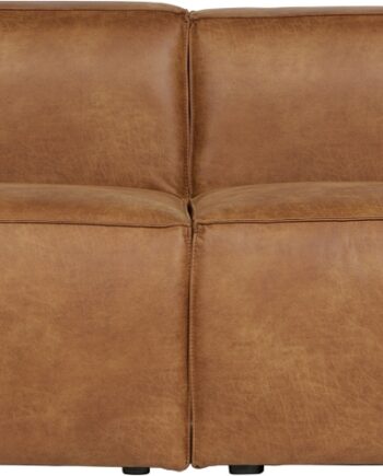 Personers Sofa Woood Bean Lysebrunt Læderlook B246 D96 H73