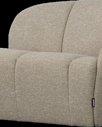 Personers Sofa Woood Mojo Boucl Beige Melange 112 Højre Med Lodrette Syninger Manuelt Justerbare Armlæn