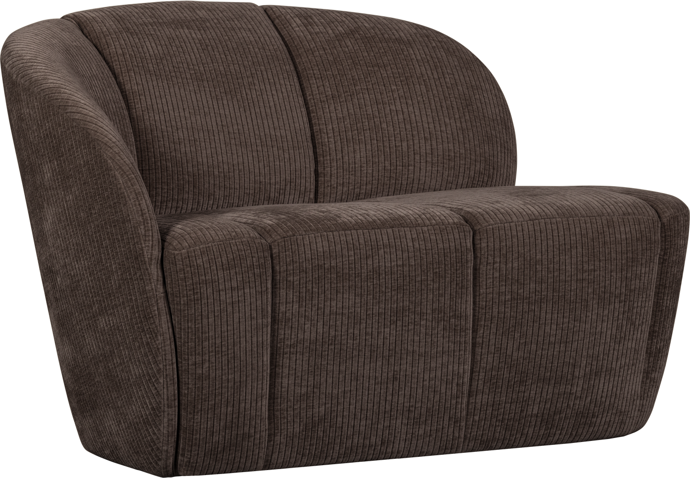 Personers Sofa Woood Mojo Brun Ribstof Jacquard Velouragtig Kompakt B112 Venstre