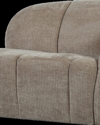 Personers Sofa Woood Mojo Højrevendt Mørk Sand Ribstof Jacquardvævet Fløjlsagtig Overflade