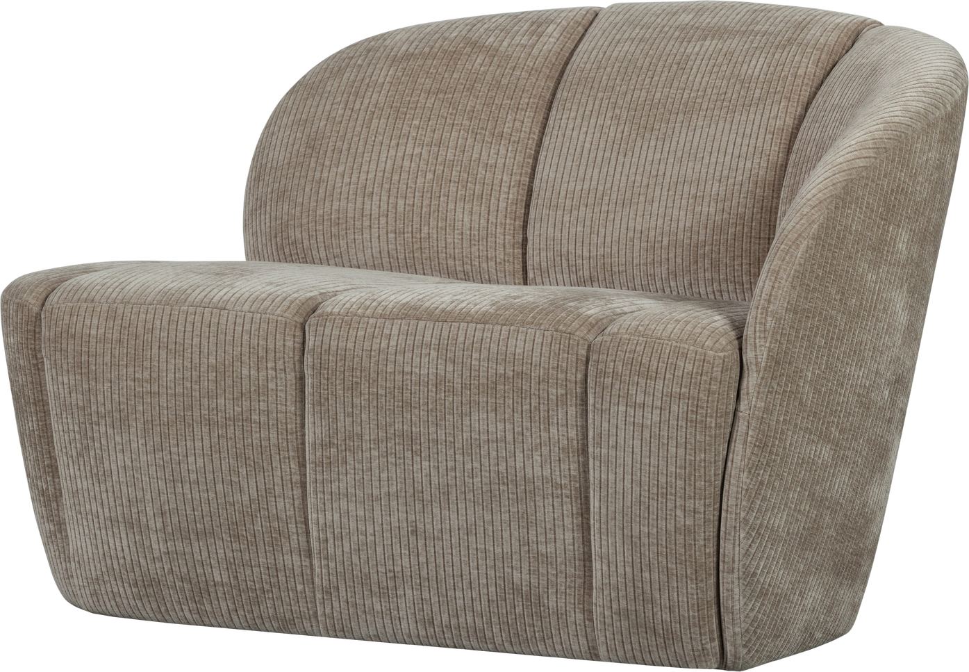 Personers Sofa Woood Mojo Højrevendt Mørk Sand Ribstof Jacquardvævet Fløjlsagtig Overflade
