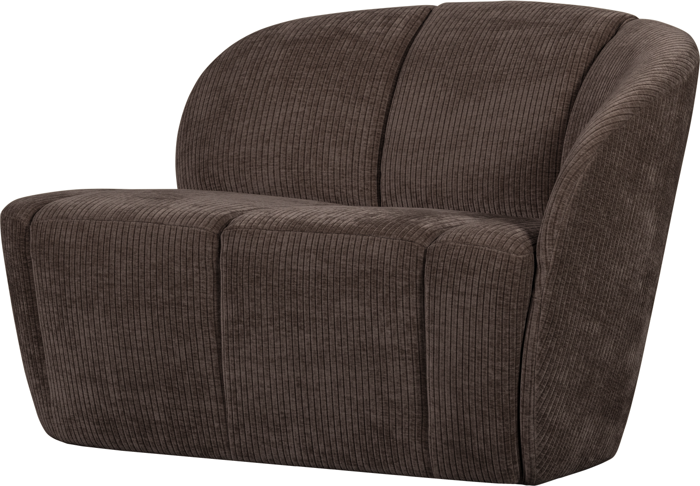 Personers Sofa Woood Mojo Ribstof Jacquardvævet Blød Fløjlsagtig Overflade Brun B112 D77 H73
