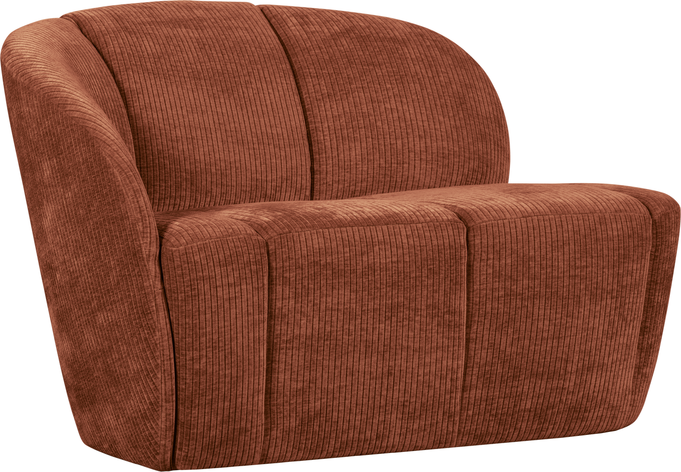 Personers Sofa Woood Mojo Rustbrun Ribstof Fløjlsagtig Jacquard Venstre B112