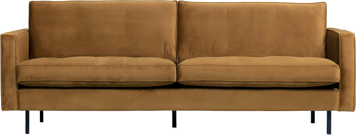 Personers Sofa Woood Rodeo Classic Honninggul Velour Jarra 230 Metalben