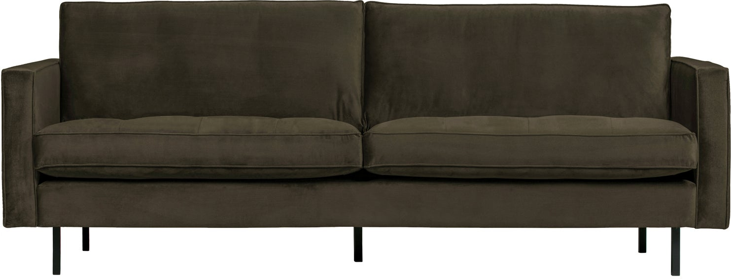 Personers Sofa Woood Rodeo Classic Mørkegrøn Jarra Velour 230 Fast Skum Zigzagfjedre