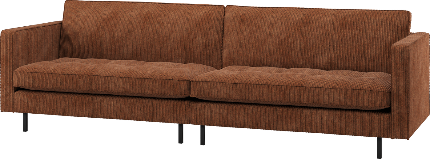 Personers Sofa Woood Rodeo Classic Rustbrun Ribstof 275 Jacquardvævet Polyester Fast Komfort