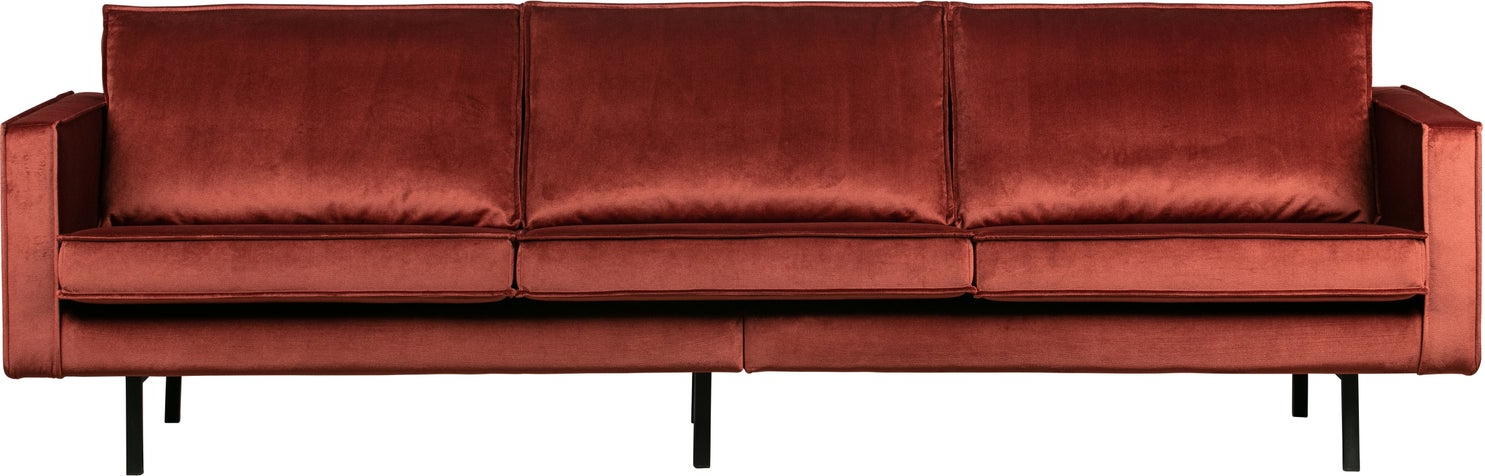 Personers Sofa Woood Rodeo Kastanjebrun Velour 277 Faste Sæder