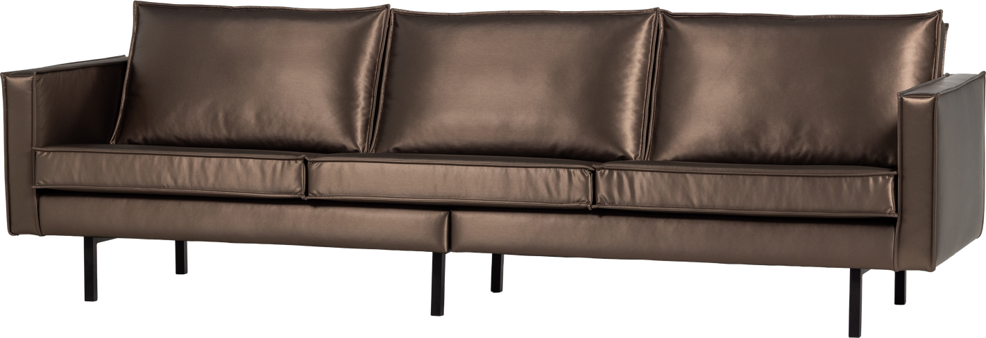 Personers Sofa Woood Rodeo Kobberbrun Aluma Stof Fast Siddekomfort B277