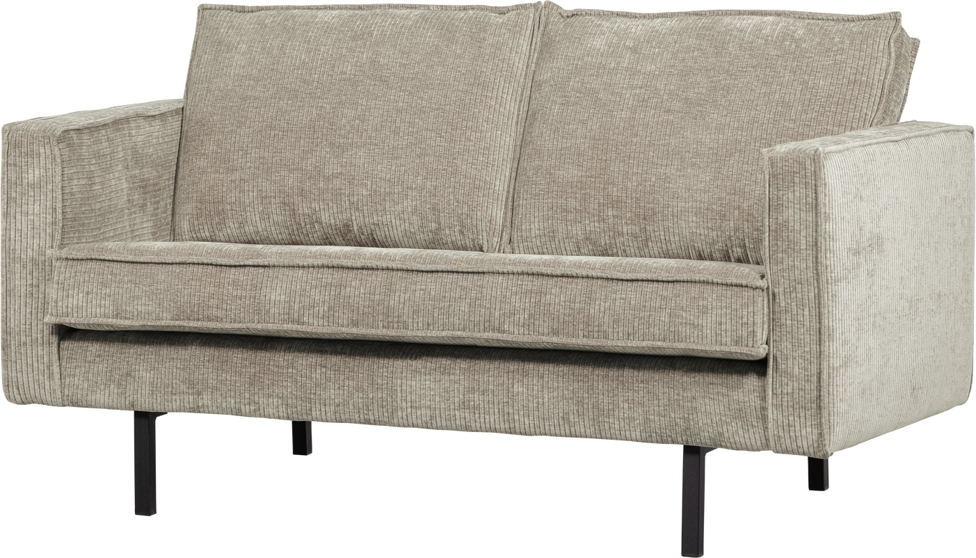 Personers Sofa Woood Rodeo Ribstrikket Stof 100 Polyester Mørk Sand 150