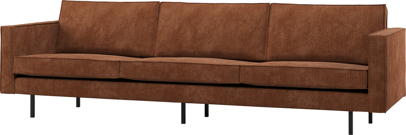 Personers Sofa Woood Rodeo Rustbrun Ribstof Jacquardvævet B277 Fast Komfort