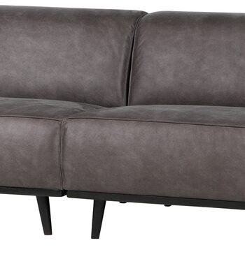 Personers Sofa Woood Statement Antracit Læderlook B372 Høj Komfort Tidløst Design