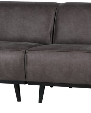 Personers Sofa Woood Statement Antracit Læderlook Kunstlæder 280